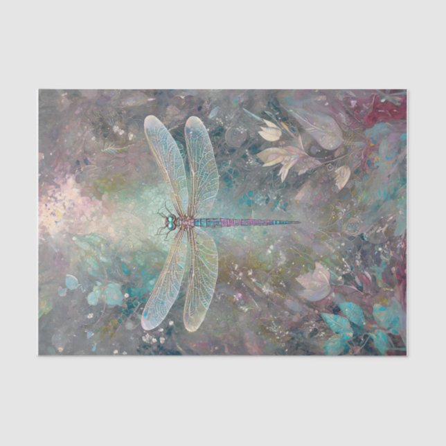 Shimmering Colour, Ethereal Dragonfly Tissue Paper (Front)