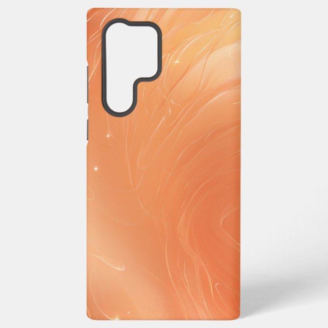 Shimmering Coral Flow Abstract Phone Case (Back)