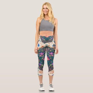 shimmering decor capri leggings