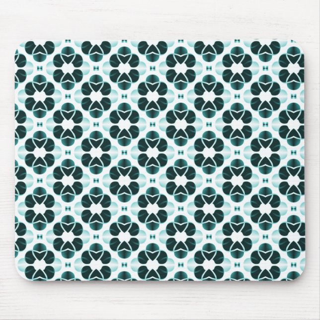 Shimmering Glam Mousepad, Teal Mouse Pad (Front)