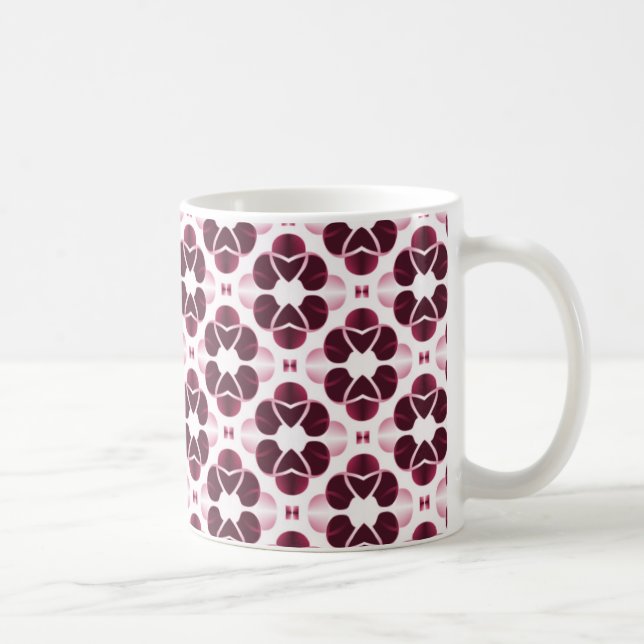 Shimmering Glam Mug, Burgundy Coffee Mug (Right)
