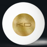 Shimmering gold iridescent texture ping pong ball<br><div class="desc">Image of a gold iridescent shimmering background texture. Optional monogram.</div>