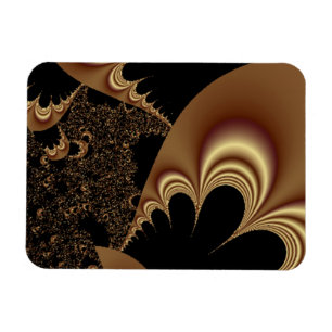 Shimmering Gold Parachutes Abstract Magnet