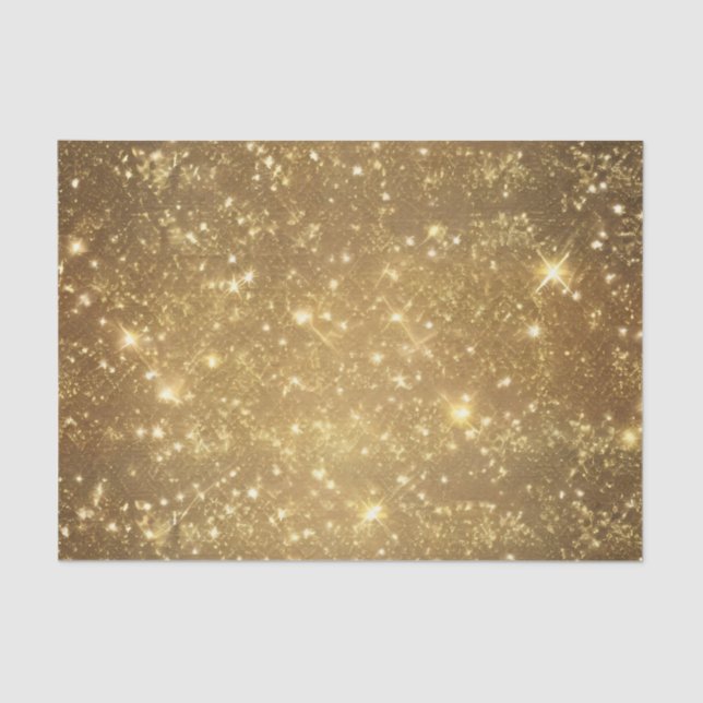 Shimmering Golden Glitter Tissue Paper (Front)