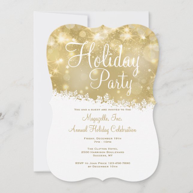 Shimmering Holiday Party Invitation (Front)