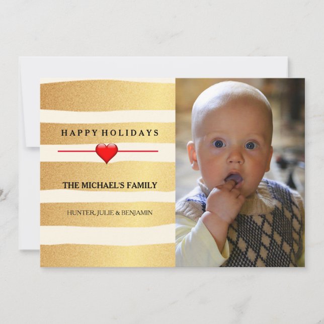 Shimmering Holiday Photo Card (Front)