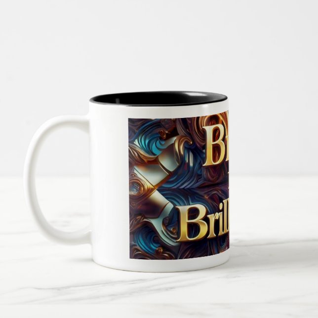 "Shimmering Ideas" Two-Tone Coffee Mug (Left)