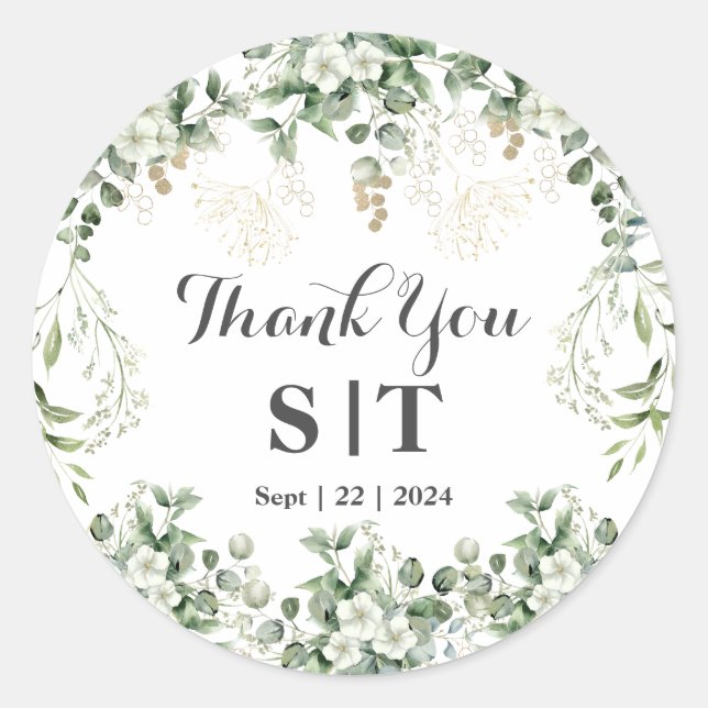 Shimmering Leaves: Personalised Botanical Sticker (Front)