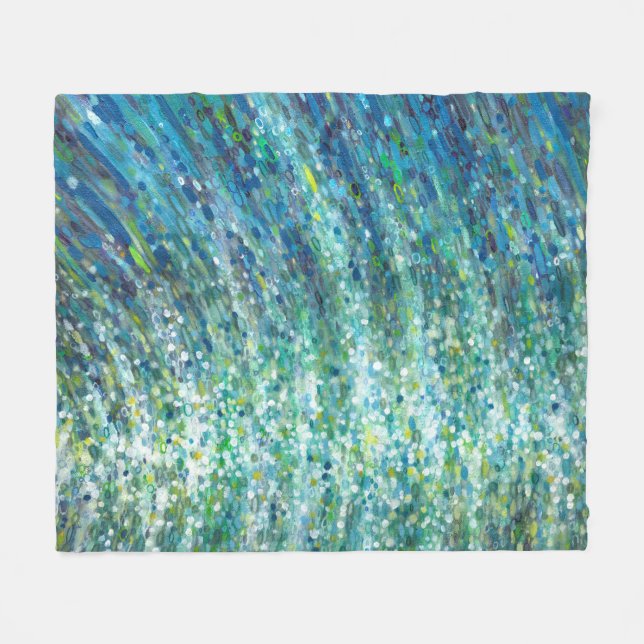 Shimmering Ocean Waves 30x 40 Fleece Beach Blanket (Front (Horizontal))
