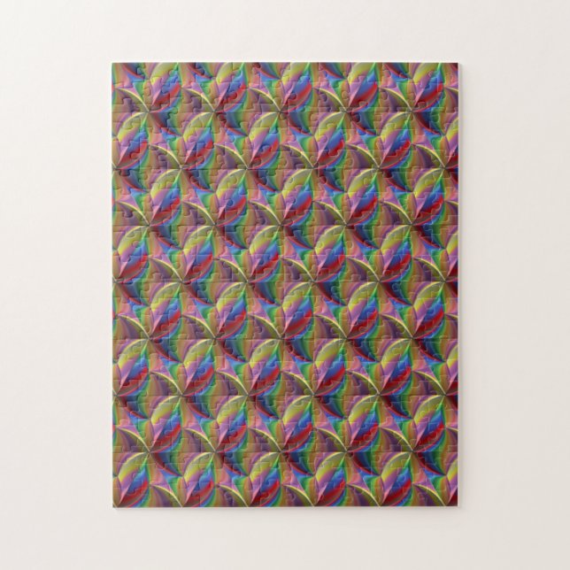 Shimmering Optical Illusion Difficult Puzzle (Vertical)