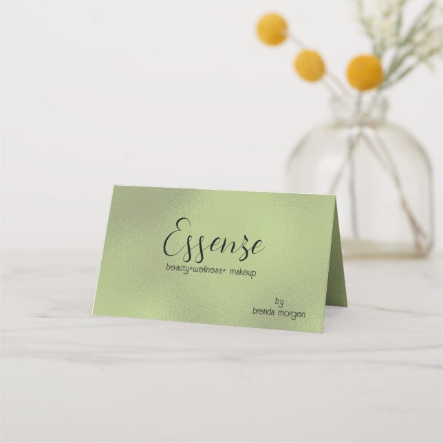 Shimmering Pale Green Modern Background Loyalty Card (Front)