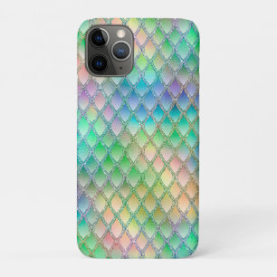 Shimmering Pastel Rainbow & Glitter Dragon Scales iPhone 11 Pro Case