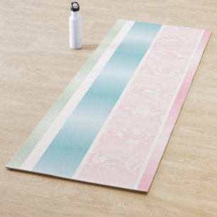 Shimmering Pastel Vertical Stripes Yoga Mat