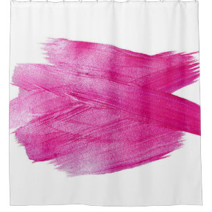 Shimmering Pink Foil: Watercolor Abstract Shower Curtain