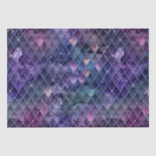 Shimmering Purple Ombre & Glitter Dragon Scales Tissue Paper