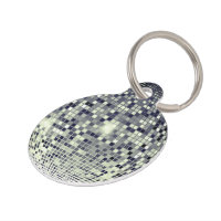 Shimmering Retro Disco Ball Pet ID Tag