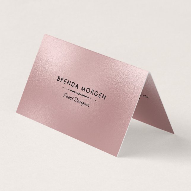 Shimmering Rose-Gold Modern Background Business Ca Card (Front)