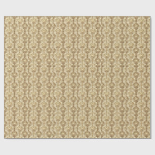 Shimmering Royal Luxury Gold Damask Floral Pattern Wrapping Paper