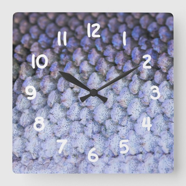 Shimmering Salmon Square Wall Clock (Front)