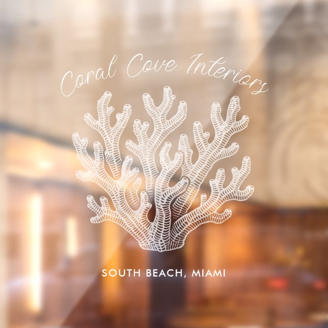 Shimmering Sea Coral Silhouette Window Cling (Sheet 2)