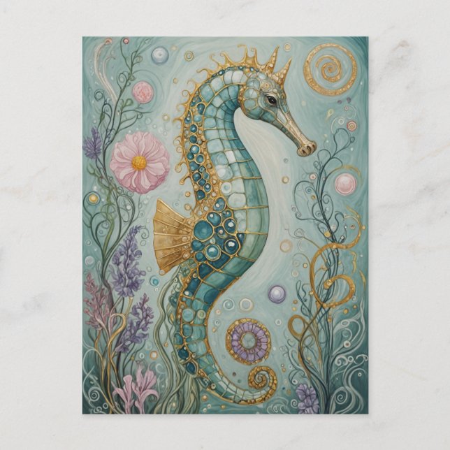 Shimmering Seahorse Sanctuary Postcard (Front)
