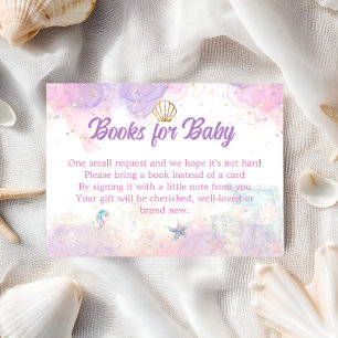 Shimmering Seashell Mermaid Book Request Girl Enclosure Card