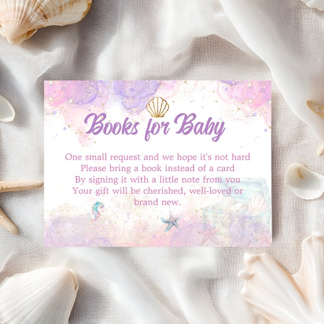 Shimmering Seashell Mermaid Book Request Girl Enclosure Card (Creator Uploaded)