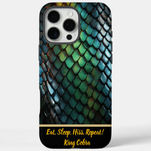 Shimmering snakeskin glows with colors iPhone 16 pro max case