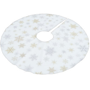 Shimmering Snow Brushed Polyester Tree Skirt