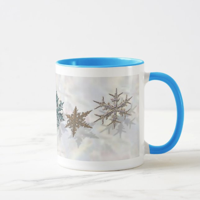 Shimmering Snowflakes Drinkware Mug (Right)