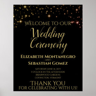 Shimmering Sparkles Welcome to our Wedding Sign