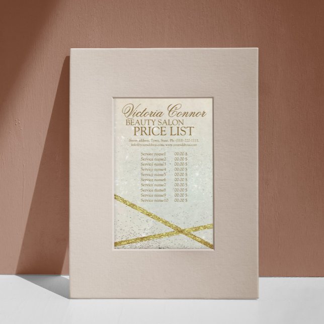 Shimmering Star Dust Luxury Price List Flyer (Perfect for your business)