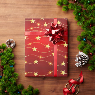Shimmering Starlight Christmas Wrapping Paper