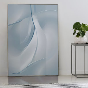 "Shimmering Tranquillity"   Blue Tones Abstract Ar Poster