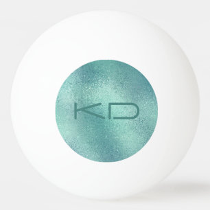 Shimmering turquoise iridescent texture ping pong ball