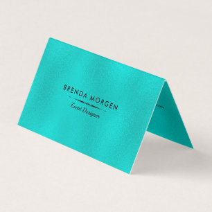 Shimmering Turquoise Modern Background Business Card