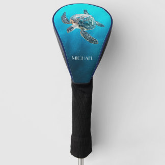 Shimmering Turquoise Sea Turtle | Coastal Golf Head Cover