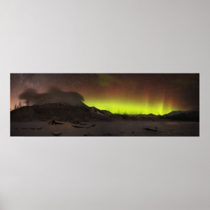 Shimmering Wall Aurora Poster