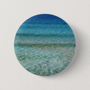 Shimmering Water Green and Blue 6 Cm Round Badge