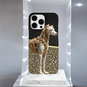 Shimmering White Dog iPhone 16 Pro Max Case