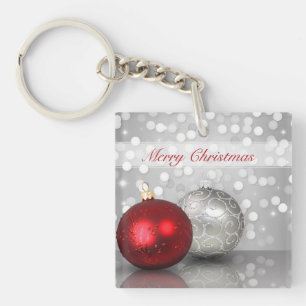 Shimmery Christmas Ornaments - Acrylic Keychain