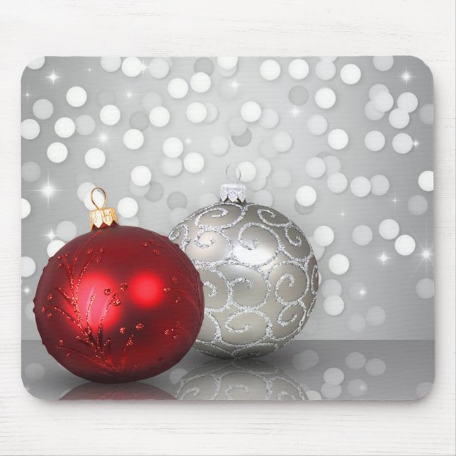 Shimmery Christmas Ornaments - Mousepad (Front)