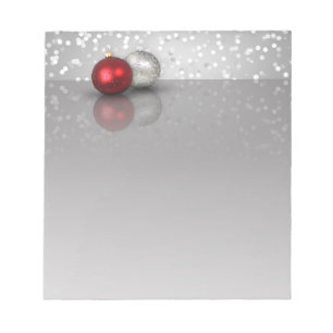 Shimmery Christmas Ornaments - Notepad