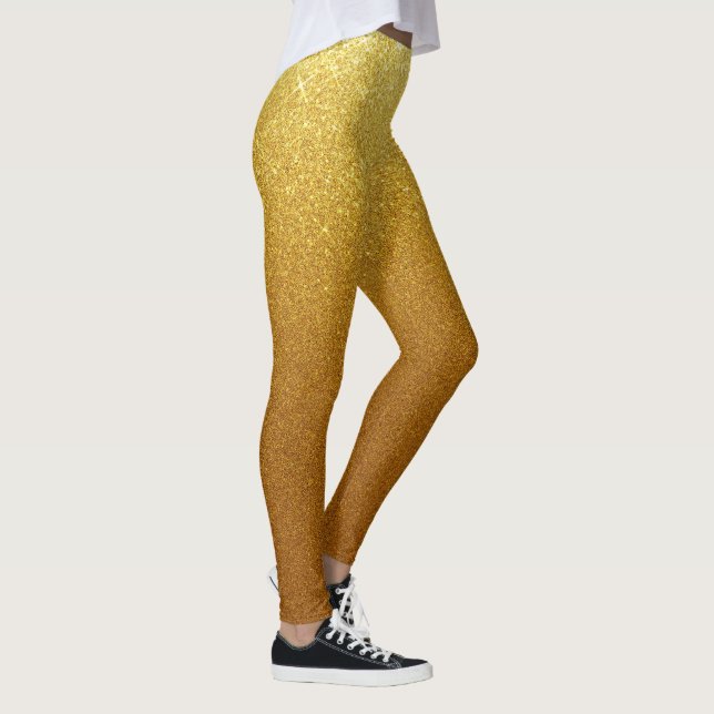 Shimmery Gold Glitter Leggings (Right)