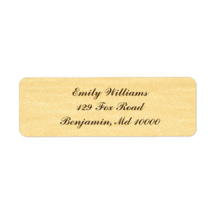 Shimmery Gold Return Address Label