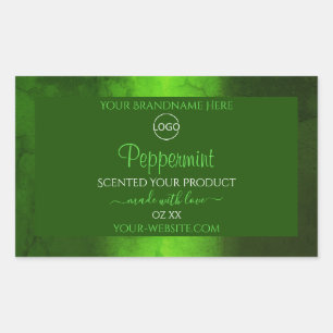 Shimmery Green Marble Modern Product Labels Logo
