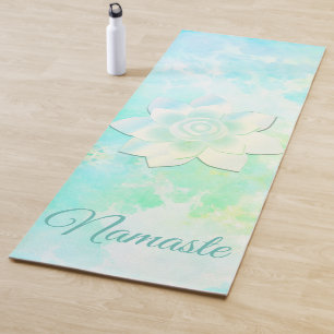 Shimmery Lotus Flower Yoga Mat