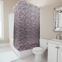 Shimmery Mauve Shower Curtain
