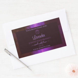 Shimmery Purple Marble Product Labels Rose Flower