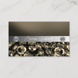 Shimmery Silver Sparkle Glitter Diamonds Business Card